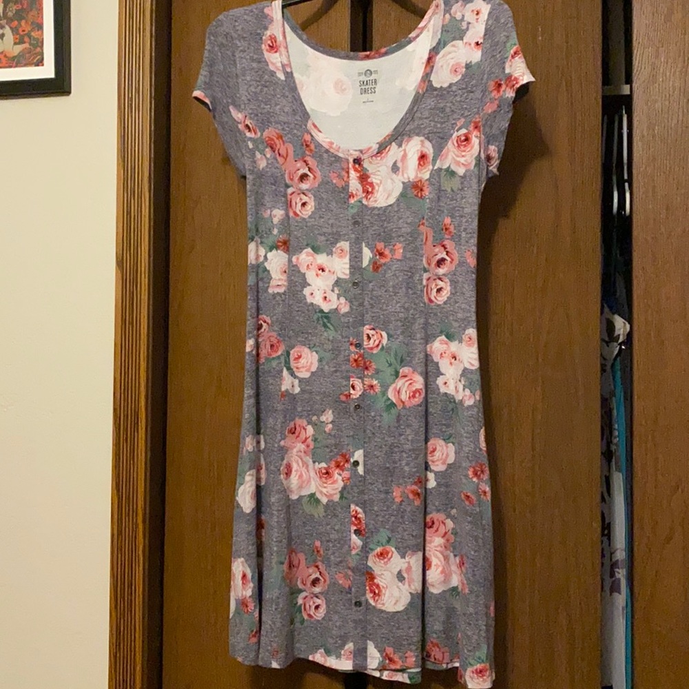 🔮3/$20🔮NWOT mossimo lace up skater dress floral